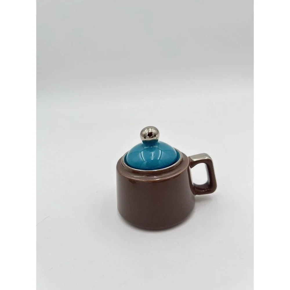 Vintage Stacking Espresso Coffee Set (Turquoise/Brown)